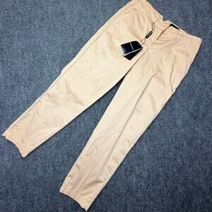 Emporio Armani Womens Pants IT 40 Beige Cotton Stretch Slim Tapered NWT